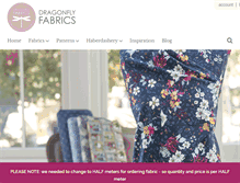 Tablet Screenshot of dragonflyfabrics.co.uk